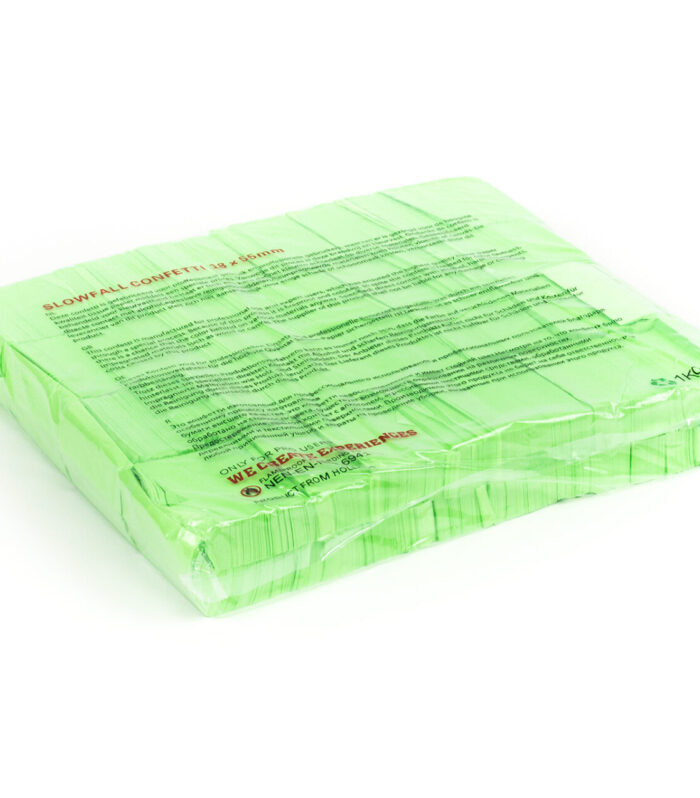 TCM FX - Lassú esésű UV Konfetti Téglalapok 55x17mm- UV Zöld - 1 kg